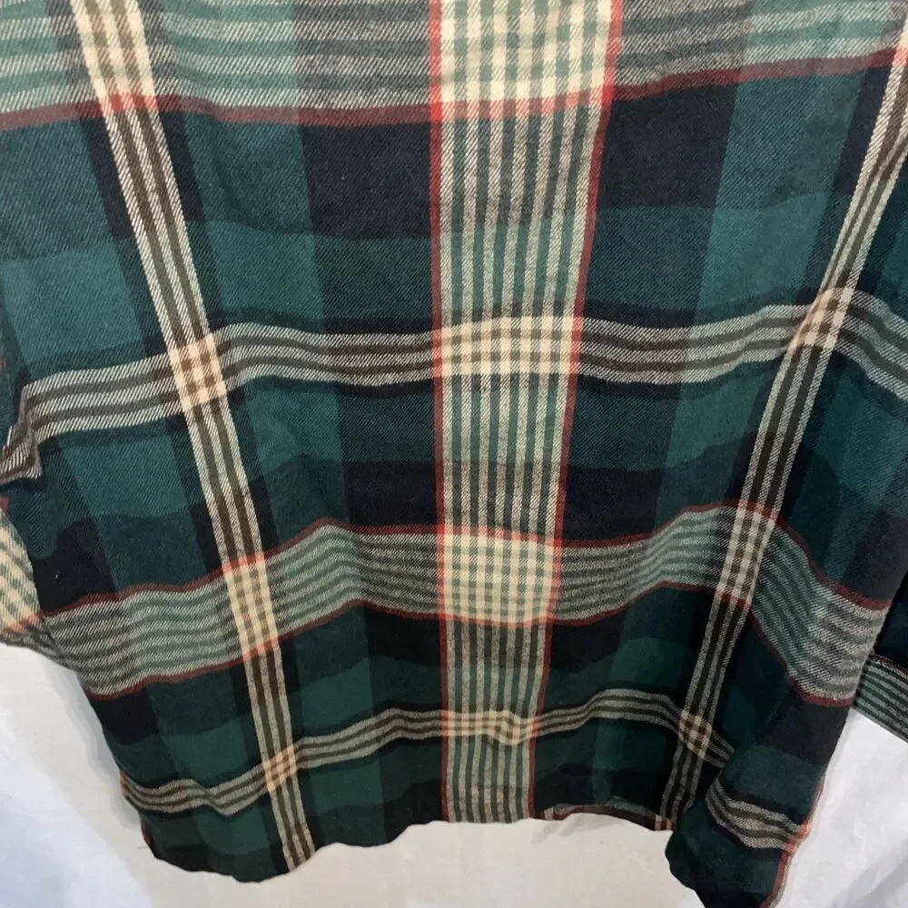 Lauren Ralph Lauren Men’s Flannel Shirt Size Small Green Plaid Full Zip Outdoors